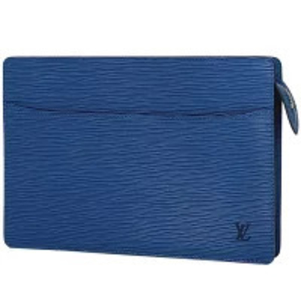 Louis Vuitton Pochette Homme Clutch Shoulder Bag Epi Leather Toledo Blue